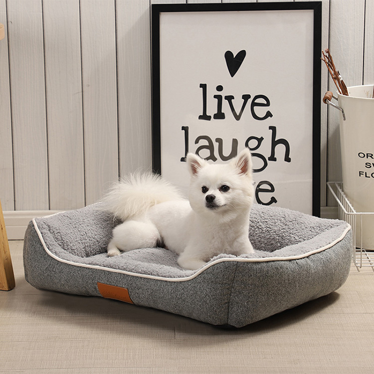 Wholesale Dog Bed Cushion Orthopedic Memory Foam Plush Pet Beds Featured Image