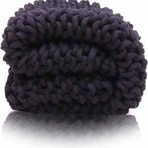 Handgemaakte Chunky Knit Geweegde Kombers Gooi, Koel Polyester Geweegde Kombers