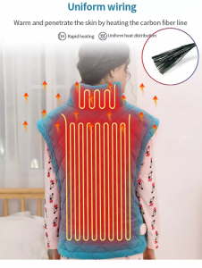 Cuscino riscaldante elettrico ponderato per alleviare il dolore con impacco caldo per spalle, collo e schiena