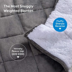 Sherpa Fleece Weighted Blanket for Adult