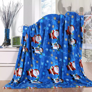 Wholesale Custom Printed Christmas Blanket Flannel Fleece Throw Blanket