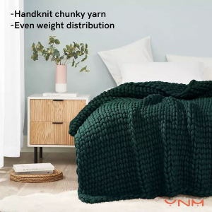Tushen Dumi Dumi Na Hannun Soft Chunky Knit Blanket Don Gida