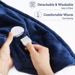 Machine Washable Extremely Soft and Comfortable Electric Blanket Throw Fast Heating with Hand Controller Heating Settings and auto Shut-Off