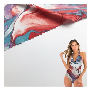 Organic Stretch Digital Eco Friendly Polyester Swimsuit Spandex Lycra Comfortable Printed Design Swimwear Fabric For Sale