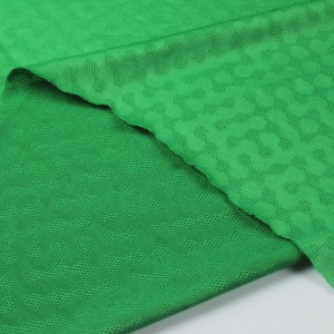Knitted jacquard mesh cloth fabric 100% polyester moisture wicking sportswear lining mesh cloth KWS20-8012