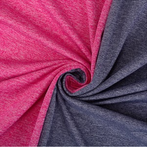 90% Polyester 10% Spandex Melange Single Jersey Sportswear Fabric KWS20-8011
