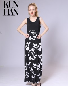 Lady Full Print Spring/Summer Causal Full Dress