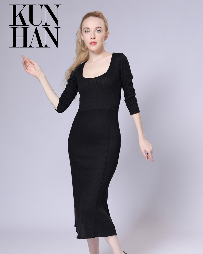 Lady Luxury Slim Elegant Long Sleeve Party Dress