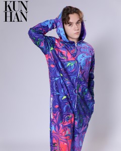 Low MOQ for Lightweight Running Vest - Men Polyester Full Print Costume Cyberpunk Future Style Jumpsuit – Kunhan