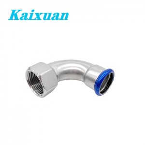 90° Female Elbow M-Contour Press Fittings Stainless Steel