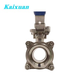 3PC Mounting Pad Ball Valve with handle