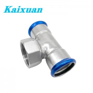 Female Tee Threaded M-Contour Press Fittings Stainless Steel