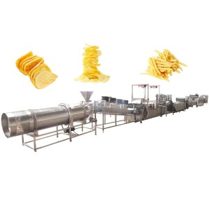 Komerciālie kartupeļu čipsi Saldētu frī kartupeļu ražošanas līnija Finger frī kartupeļu gatavošanas mašīna