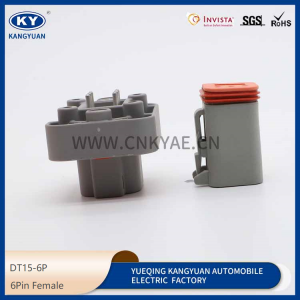DT15 -6P is suitable for deli type waterproof connector PCB straight PIN plug, car connector 6p
