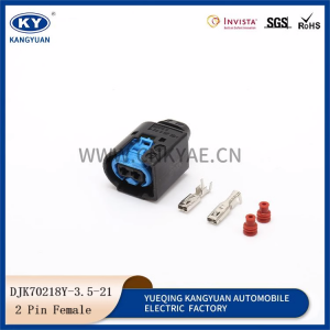 DJK70218Y-3.5-21 automotive connectors 2p car plug 2 hole blue core harness plug 1685452