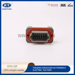 Delta Type DT15-12P automotive connectors 12 holes 4 slots straight pin seat waterproof plug male and female butt wiring harness