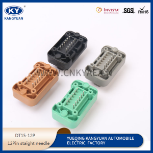 Delta Type DT15-12P automotive connectors 12 holes 4 slots straight pin seat waterproof plug male and female butt wiring harness