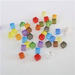 8mm/10mm wholesale custom metal color cubes plastic game cube