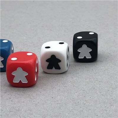 Custom engraved dice corner or square dice wholesale plastic dice