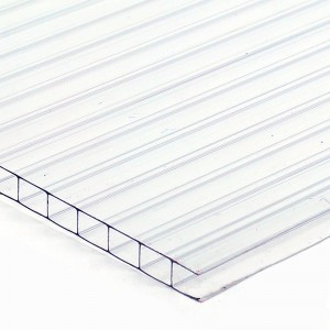 100% Imported Raw Material Twinwall Transparent Polycarbonate Hollow Sheet