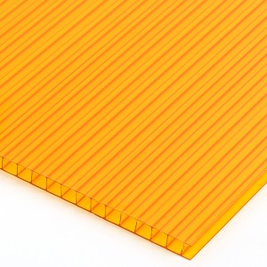 Factory Direct 50microns UV 4 6 8 10 12mm Twinwall Polycarbonate Hollow Roofing Sheet