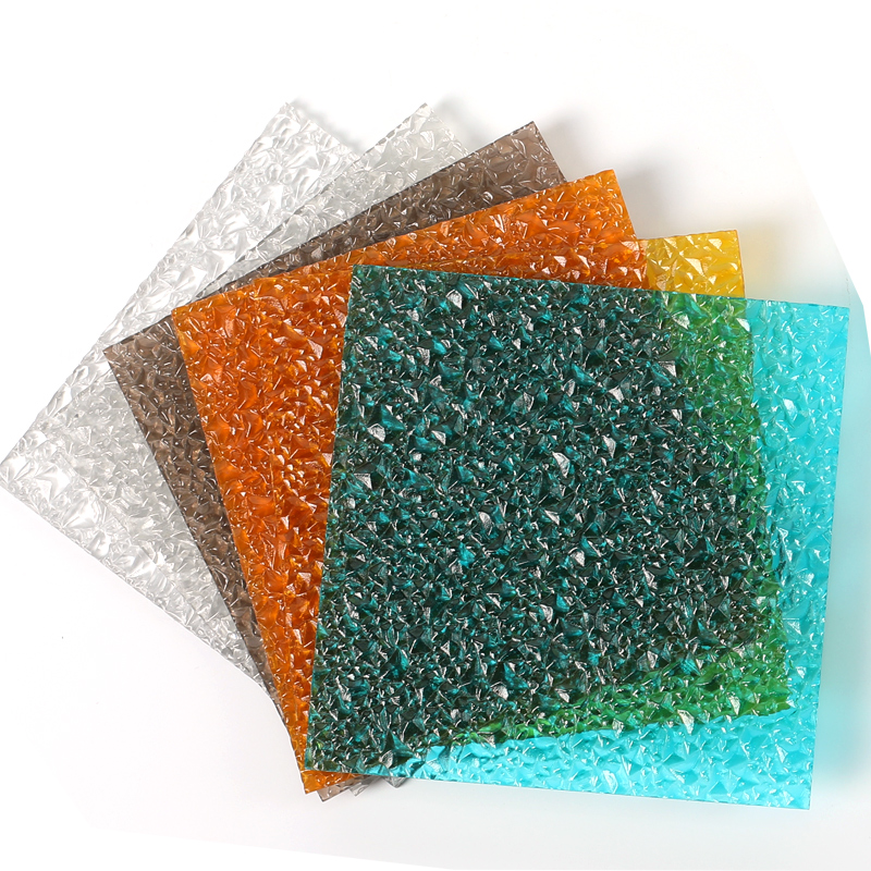OEM/ODM China Polycarbonate Solid Embosed - Customized colored Big Diamond PC embossed solid sheet with low weight – Kunyan