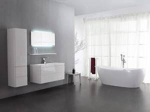 European style high quality wall hung vanity unit with column