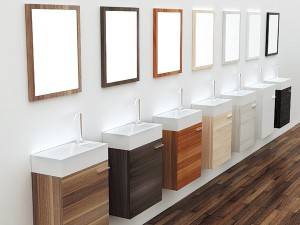 Wall mounted  melamine particle board bathroom vanity-1207045