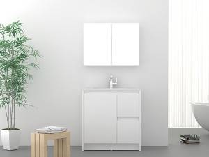 Australian hot sell floor standing  vanity with mirror cabinet