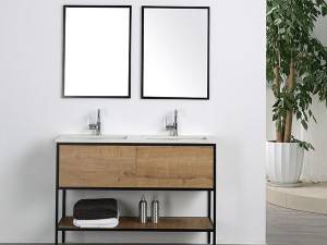 Free standing stainless steel construction melamine bathroom vanity-1911120