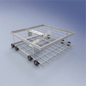 Can be loaded in two layers Lower modular basket with built-in spray swivel arm for various trays