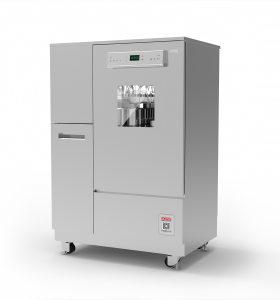 Self-Contained Fully Automatic Laboratory Glassware Washing Machine with Large Cleaning Capacity with in-Situ Drying and Basket Identification System
