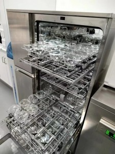 Double Layer Tempered Glass CE Approved Self-Contained Fully Automatic Laboratory Glassware Washer with in-Situ Drying Plus Basket Rack Identification System