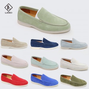 casual loafers shoes for men cow leather custom...