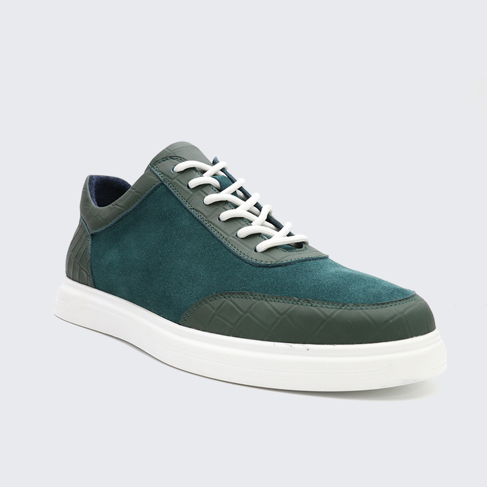 mens green leather shoes casual with OEM&ODM services