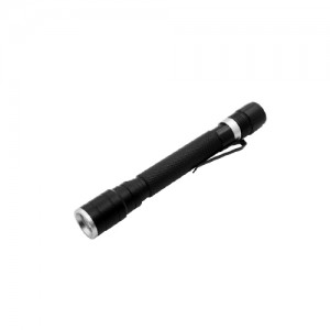 OEM Flashlight Headlamp Manufacturers –  120lumens 2AAA aluminum flashlight TAC-1, beam focus adjustable, metal clip – Ningbo Lander