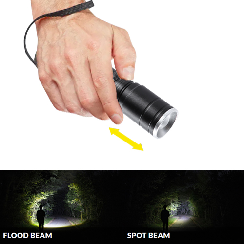 450lumens 4AAA aluminum high power flashlight TAC-4, beam focus adjustable