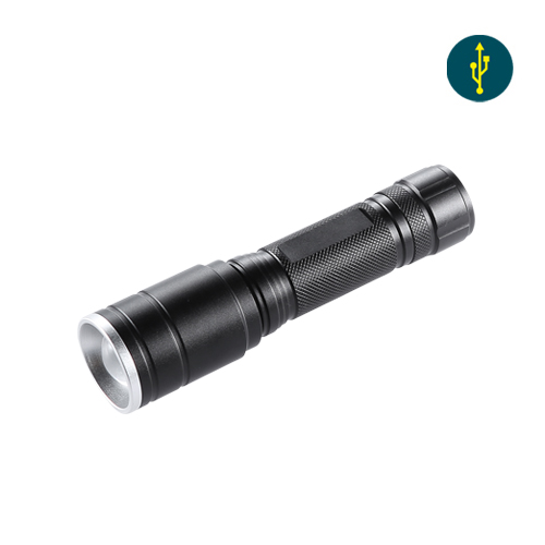 500lumens rechargeable aluminum high power flashlight TAC-5, beam focus adjustable