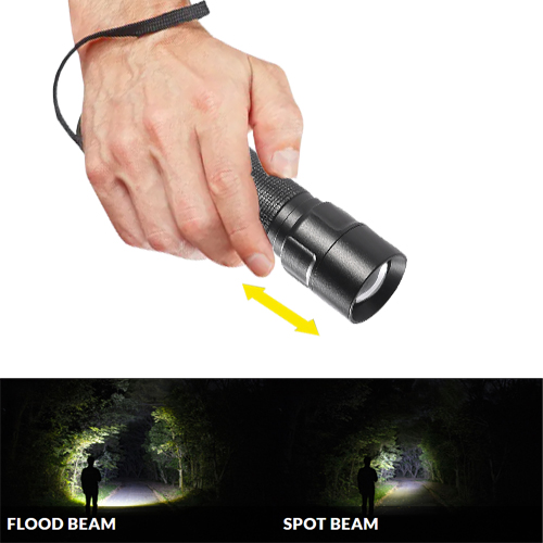 250lumens 3AAA aluminum high power flashlight ASTAR-2, beam focus adjustable