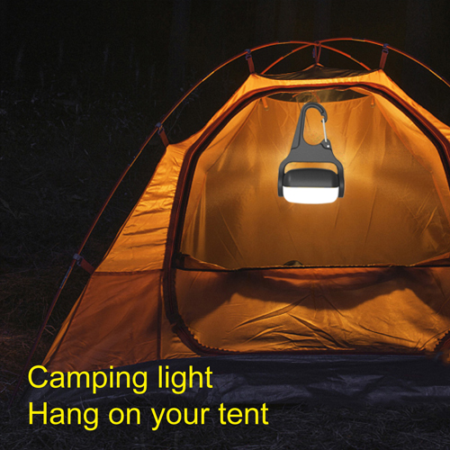 Mini karabiner LED camping lantern ROTA-1, 360 degree lighting angle