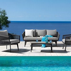 OEM Customized Modern Leisure Wicker Rattan Patio Home Hotel Office Outdoor Garden Furniture Sofa