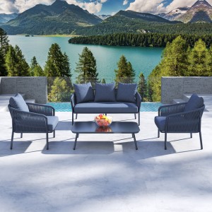 Professional Design Luxury High Back Round Garden Outdoor Patio Wicker Rattan Sofa