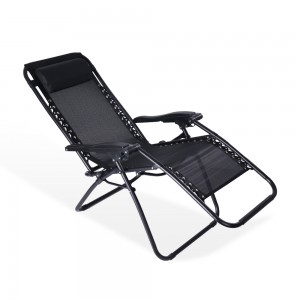 Outdoor sunbed zero gravity folding lounge chairs for noon break leisure foldable camping chair