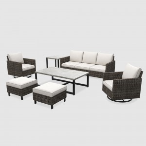 Wholesale custom Garden Furniture Rattan Wicker Sofa Set