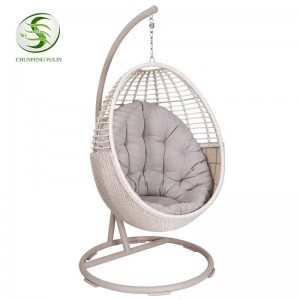 China Wholesale Egg Rattan Camping Swing Chair with Porch Outdoor Bench Seats Garden Patio Canopy