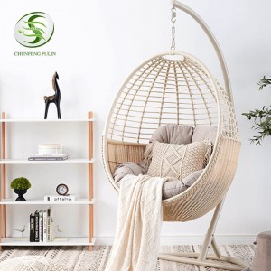 Best Selling Luxury Indoor And Outdoor Balcony Modern Rattan Chair Bar Swing shaped egg chair indoor swing