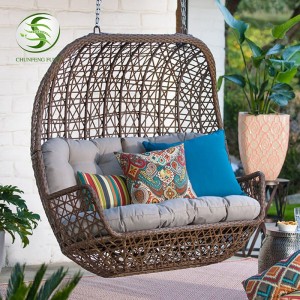Garden Hanging Rattan Round Nest Cushion Porch relax Swing Birds Leisure Outdoor Chair