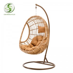 Cheapest Factory Outdoor Rattan Garden Wicker Furniture Double Hanging Swing Chair