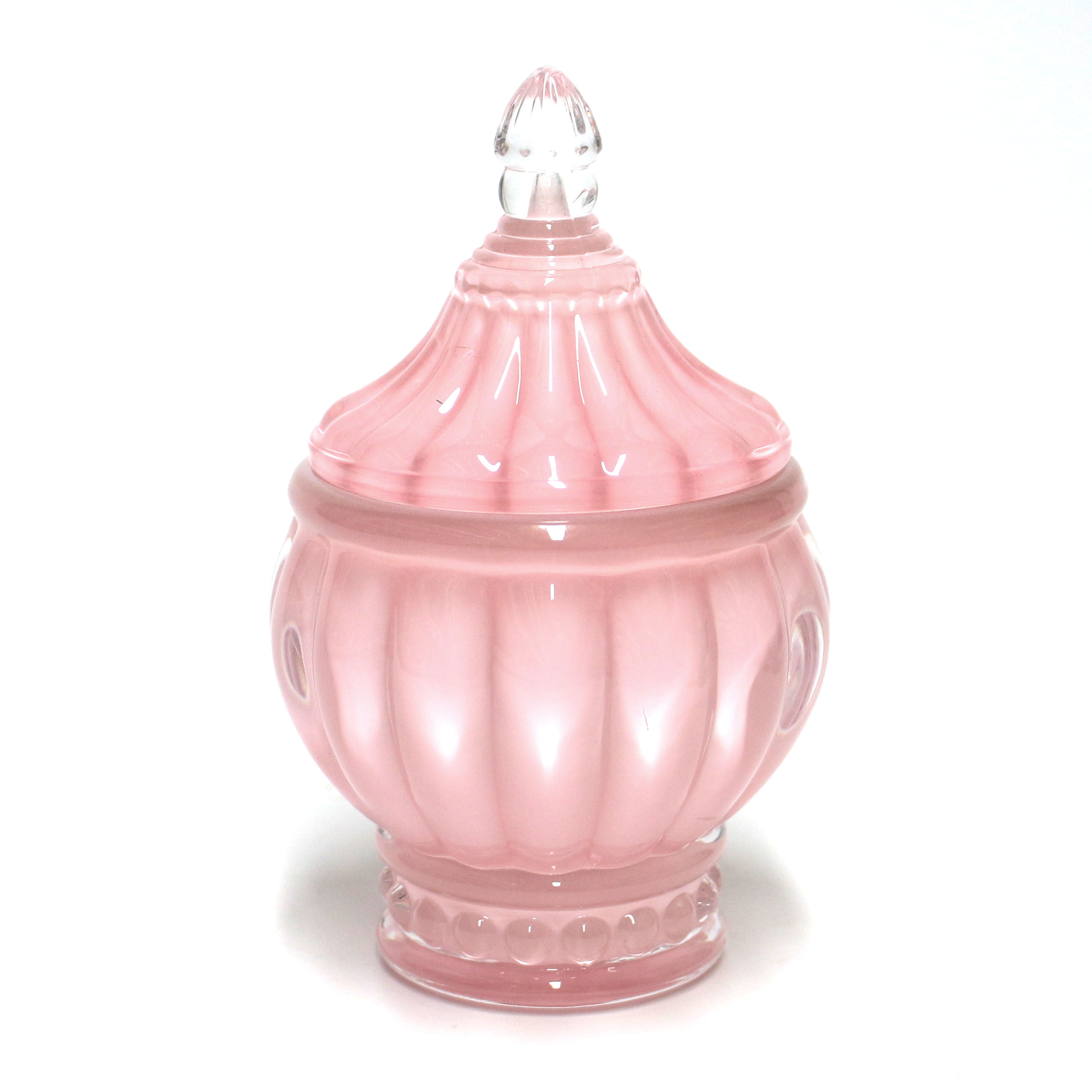 FENGJUN Luxury Blue Green Pink Yellow Colored European Style Glass Candle Jar Containers With Glass Lids Wholesale