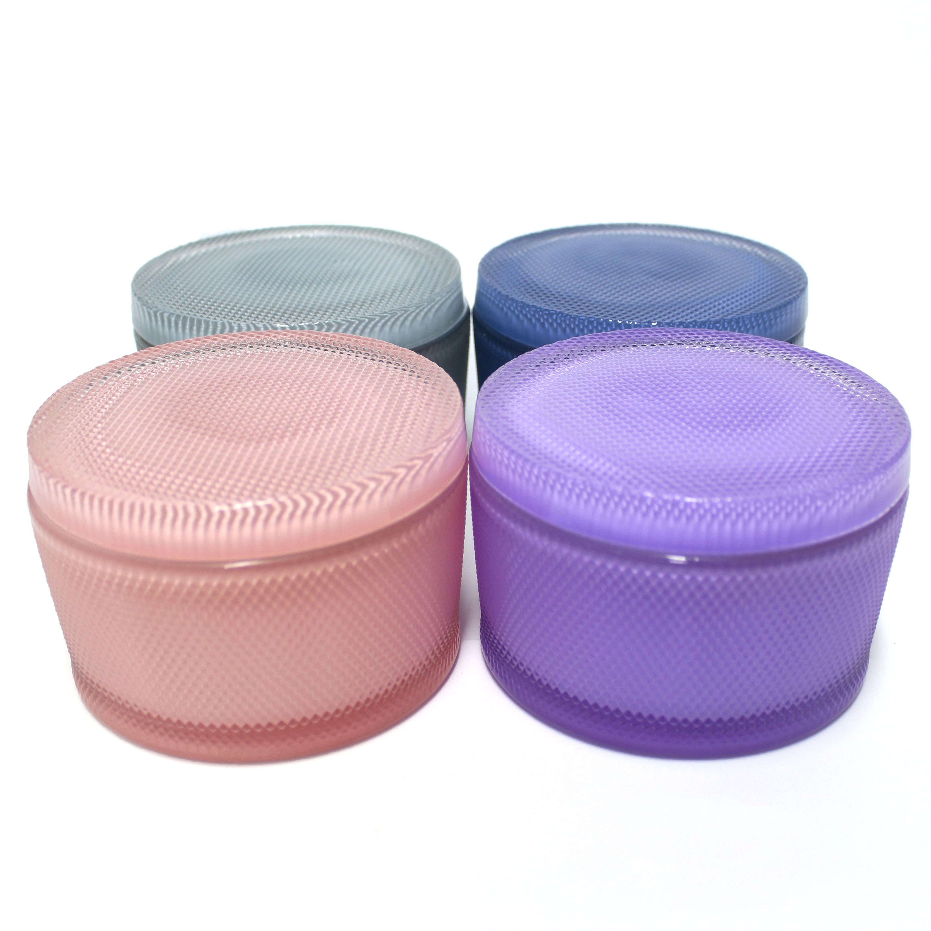 FengJun Wholesale huge Sugar Bowl With Lid Kitchen Colourful Food Storage round Container Glass Candy Jar for home decor wedding